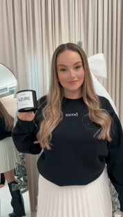 MOOD EMBROIDERED CREW NECK PULL OVER- BLACK