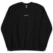 MOOD EMBROIDERED CREW NECK PULL OVER- BLACK